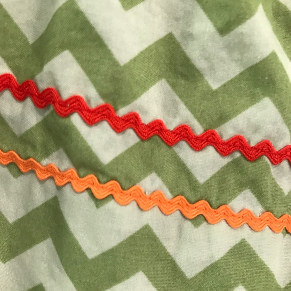 Anavini Hand Smocked Pumpkin Dress Rick Rack Size 2 - Picture 5 of 6